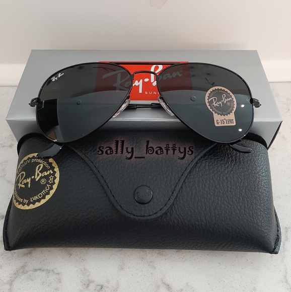 Ray-Ban (Store Display) Aviator All Black RB3025 Classic - Picture 5 of 13